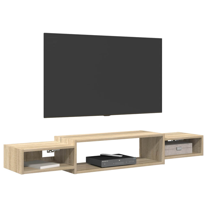 Væghængt TV Skab Vægmonteret Sonoma-eg 140 x 28 x 21 cm