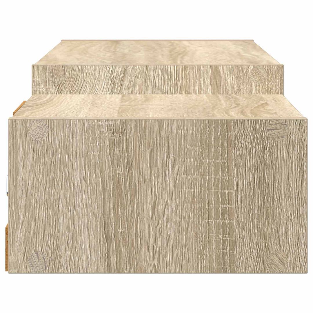 Væghængt TV Skab Vægmonteret Sonoma-eg 140 x 28 x 21 cm