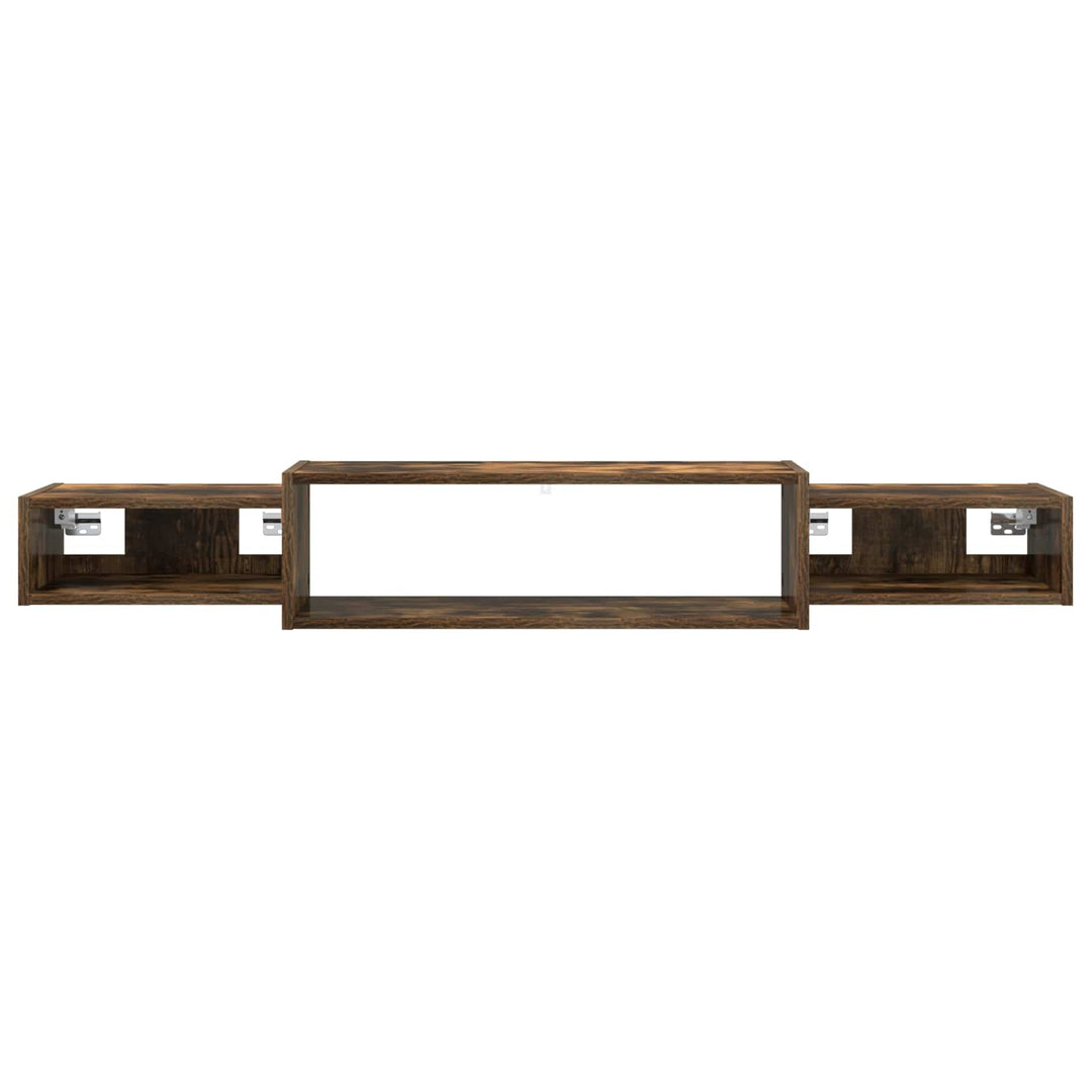Væghængt TV Skab Vægmonteret Røget eg 140 x 28 x 21 cm