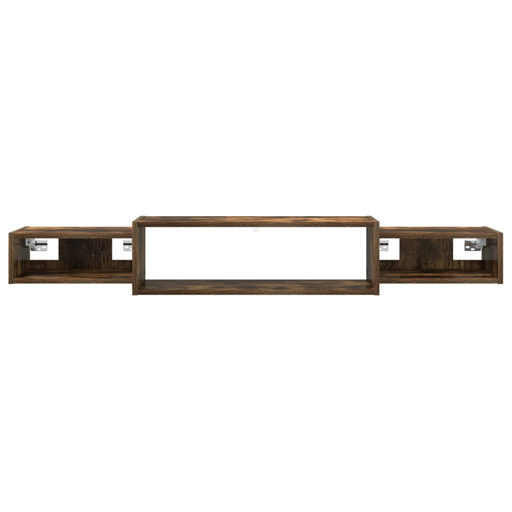 Væghængt TV Skab Vægmonteret Røget eg 140 x 28 x 21 cm