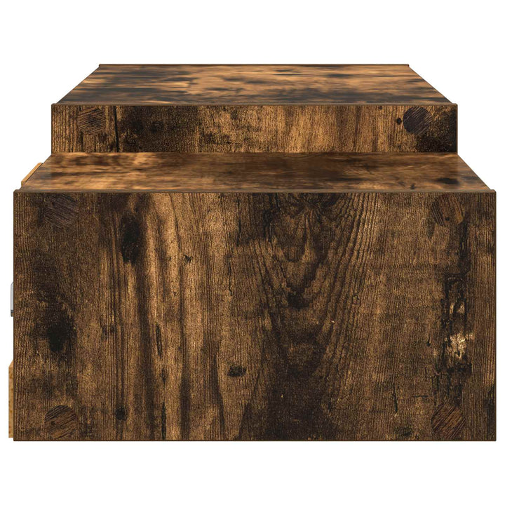 Væghængt TV Skab Vægmonteret Røget eg 140 x 28 x 21 cm
