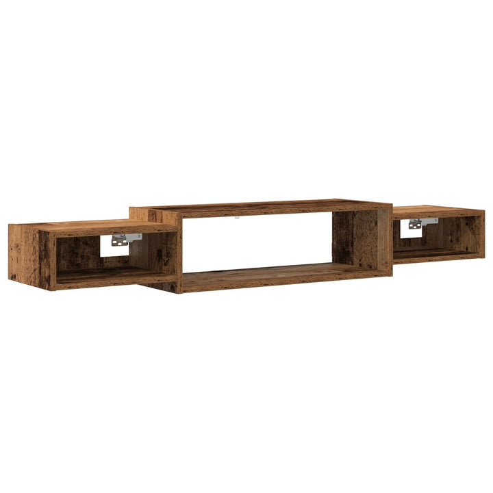 Væghængt TV Skab Vægmonteret Gammelt træ 140 x 28 x 21 cm