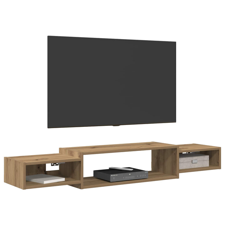 Væghængt TV Skab Vægmonteret Artisan-eg 140 x 28 x 21 cm