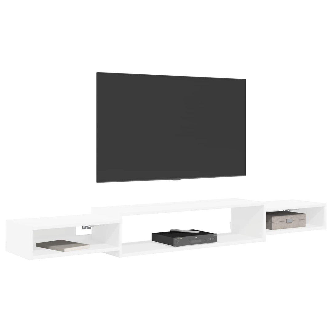 Væghængt TV Skab Vægmonteret Hvid 180 x 28 x 21 cm