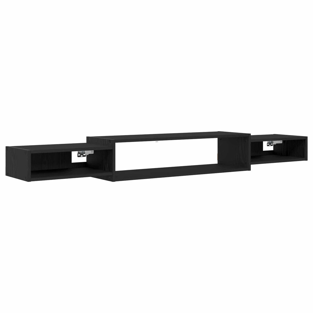 Væghængt TV Skab Vægmonteret Sort eg 180 x 28 x 21 cm