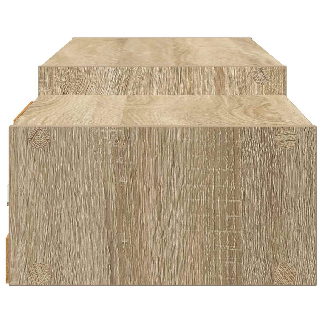 Væghængt TV Skab Vægmonteret Sonoma-eg 180 x 28 x 21 cm