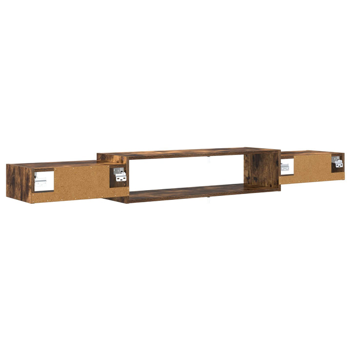 Væghængt TV Skab Vægmonteret Røget eg 180 x 28 x 21 cm
