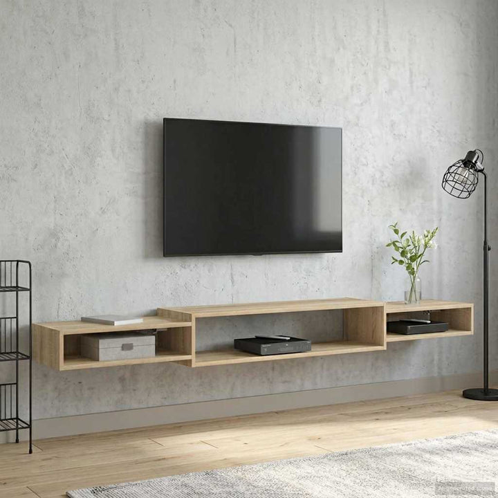 Væghængt TV Skab Vægmonteret Sonoma-eg 220 x 28 x 21 cm