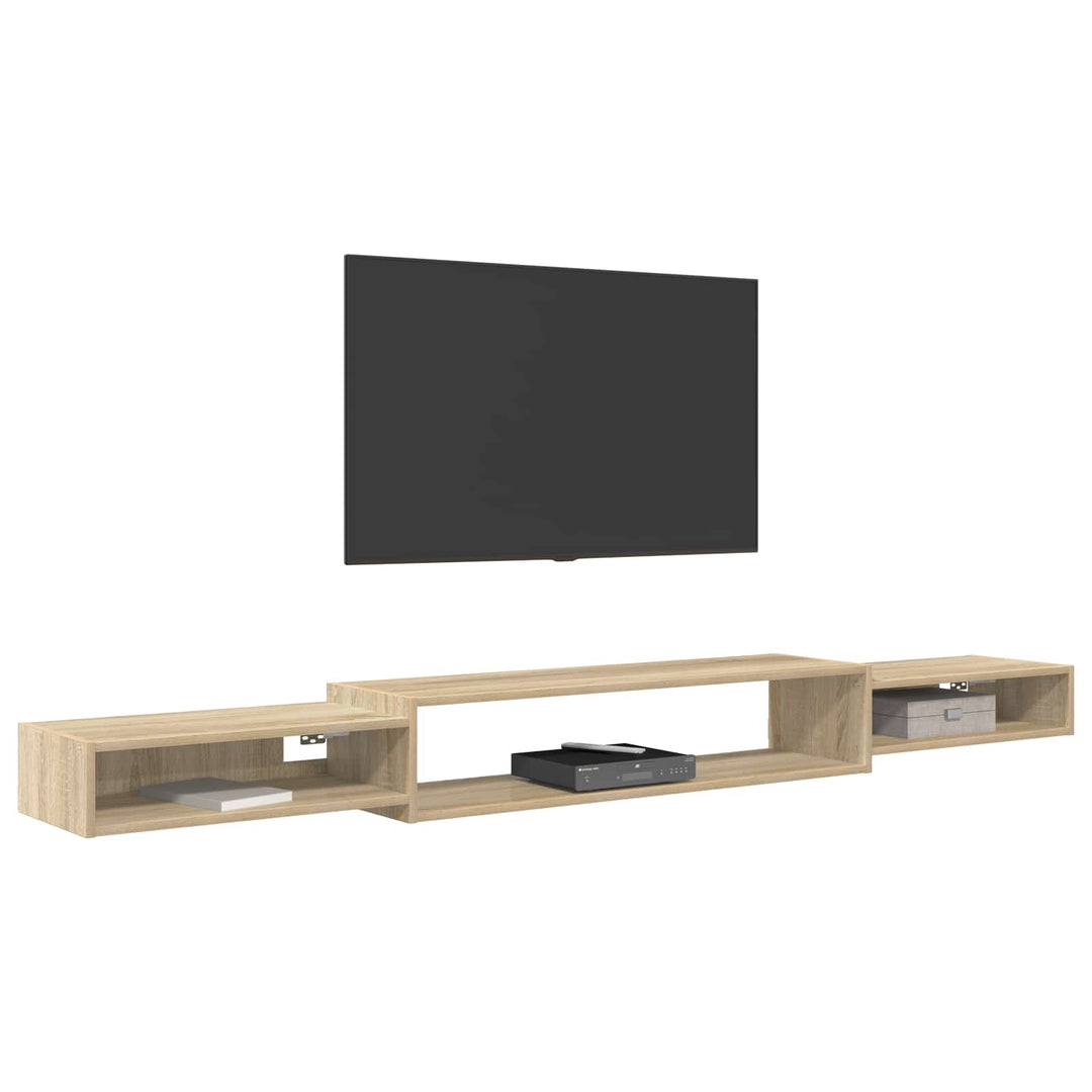 Væghængt TV Skab Vægmonteret Sonoma-eg 220 x 28 x 21 cm