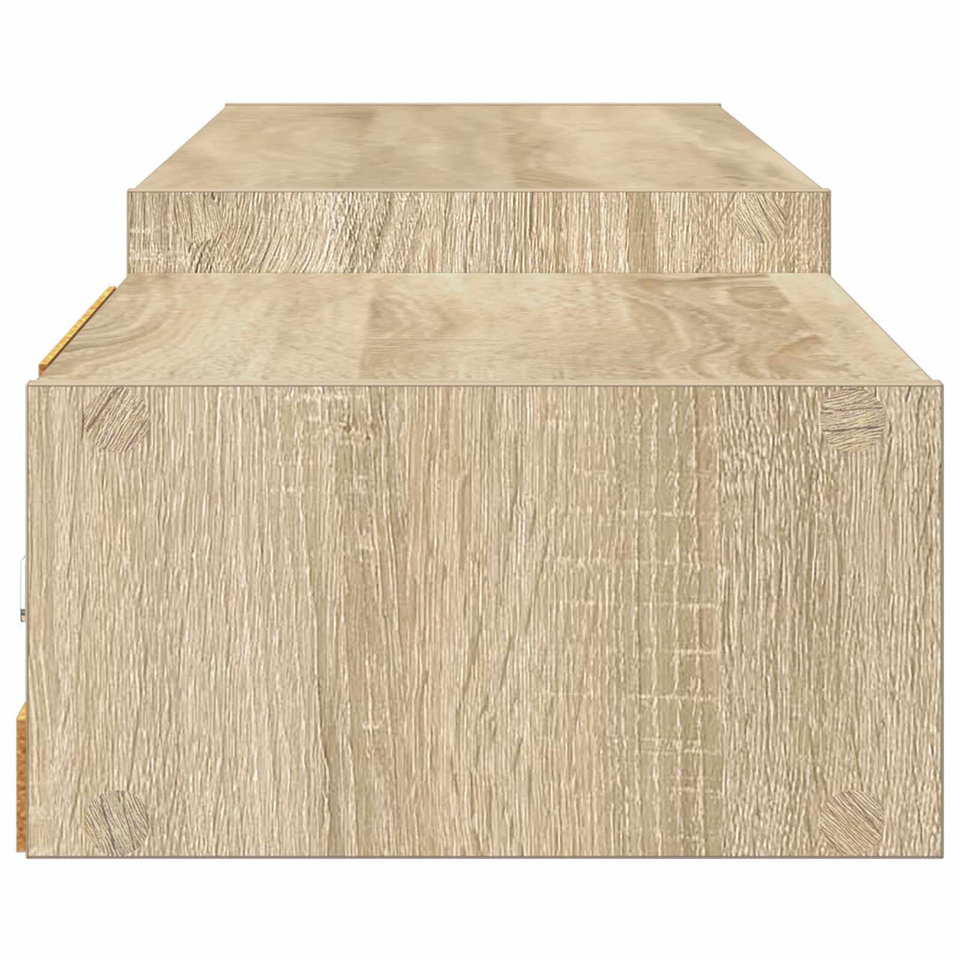 Væghængt TV Skab Vægmonteret Sonoma-eg 220 x 28 x 21 cm