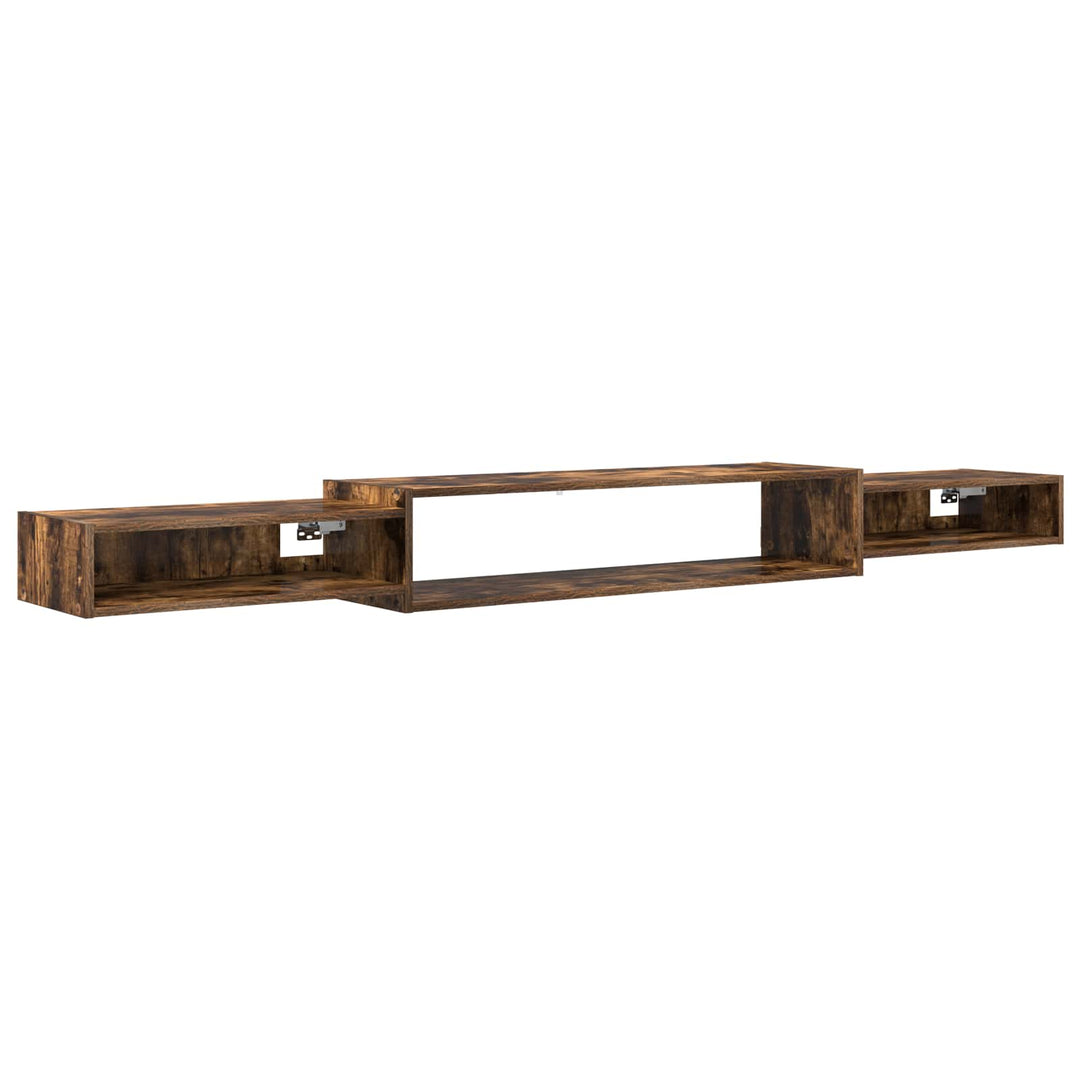 Væghængt TV Skab Vægmonteret Røget eg 220 x 28 x 21 cm