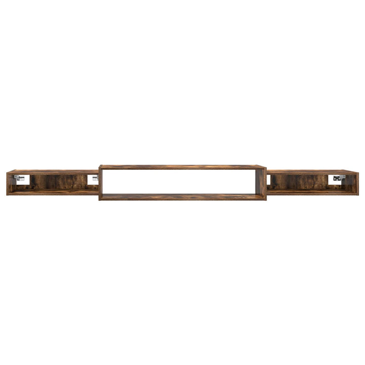 Væghængt TV Skab Vægmonteret Røget eg 220 x 28 x 21 cm