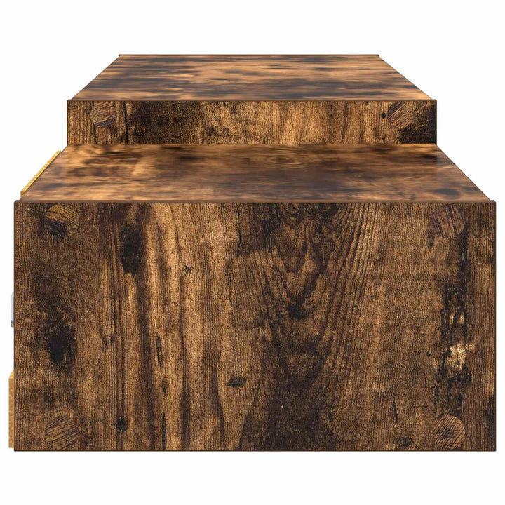 Væghængt TV Skab Vægmonteret Røget eg 220 x 28 x 21 cm
