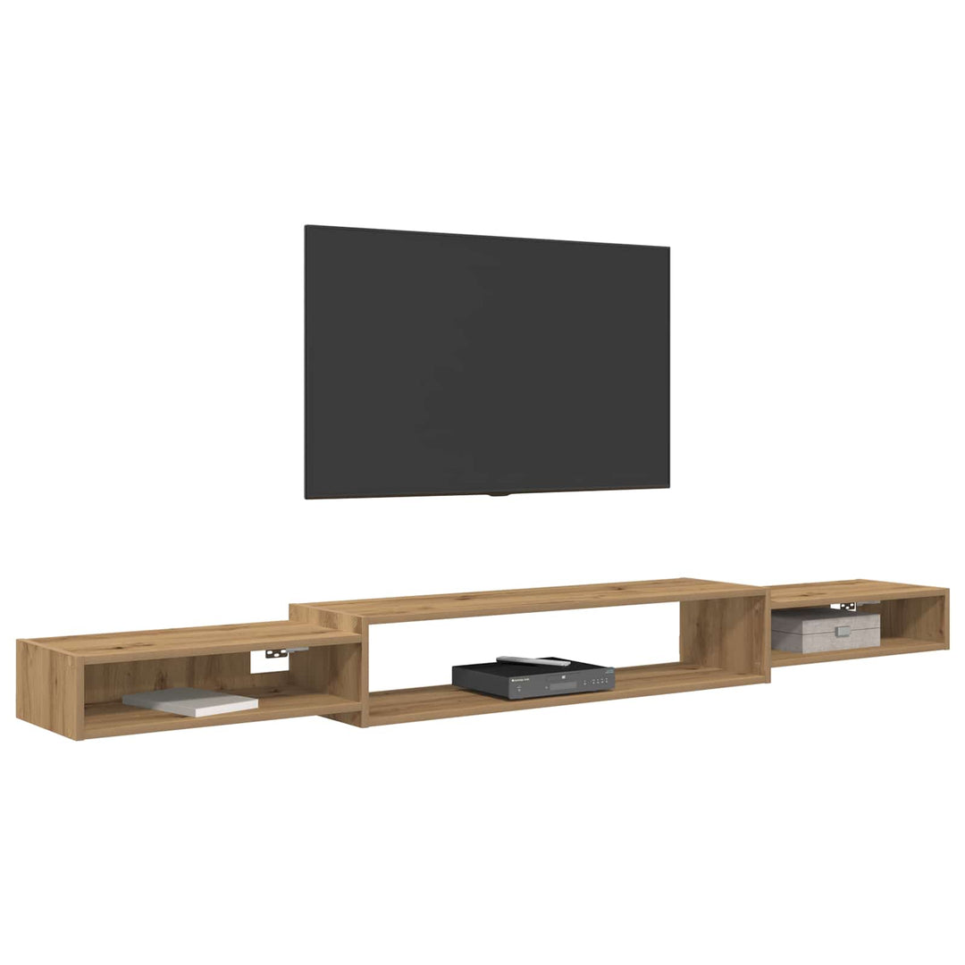 Væghængt TV Skab Vægmonteret Artisan-eg 220 x 28 x 21 cm