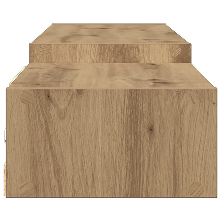 Væghængt TV Skab Vægmonteret Artisan-eg 220 x 28 x 21 cm