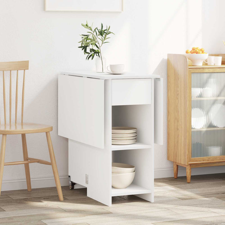 Spisebord 115 x 70 x 75 cm Konstrueret træ Hvid Rektangulær