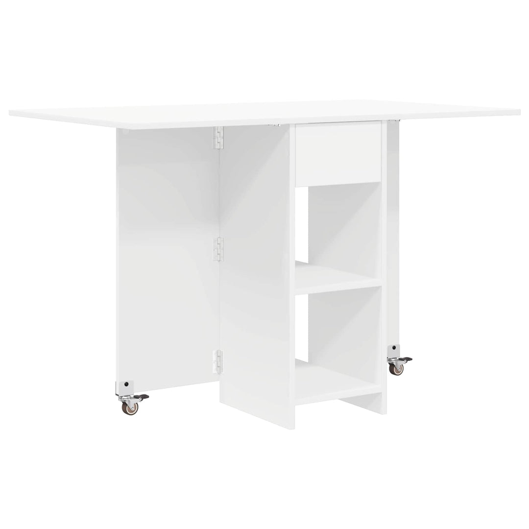 Spisebord 115 x 70 x 75 cm Konstrueret træ Hvid Rektangulær