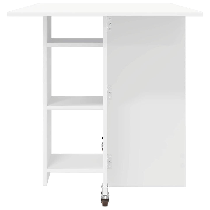 Spisebord 115 x 70 x 75 cm Konstrueret træ Hvid Rektangulær