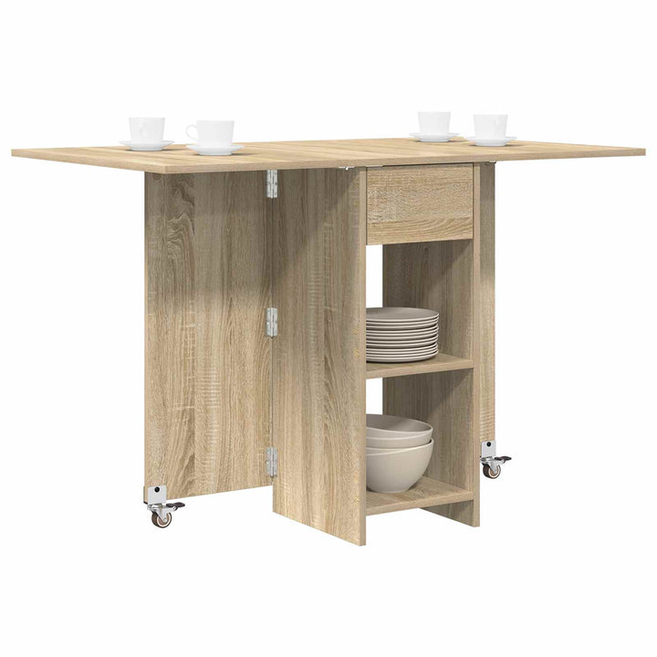 Spisebord 115 x 70 x 75 cm Konstrueret træ Sonoma-eg
