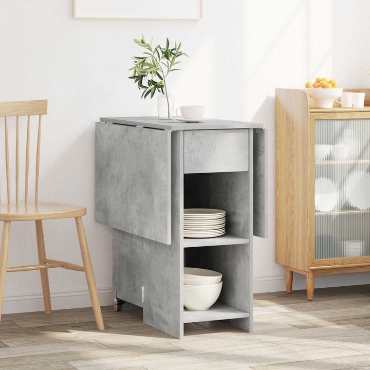 Spisebord 115 x 70 x 75 cm Konstrueret træ Betongrå Rektangulær