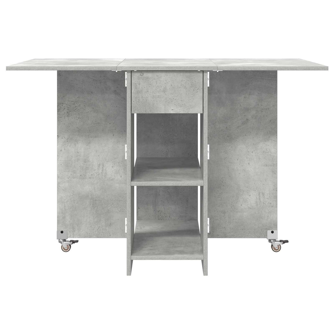 Spisebord 115 x 70 x 75 cm Konstrueret træ Betongrå Rektangulær