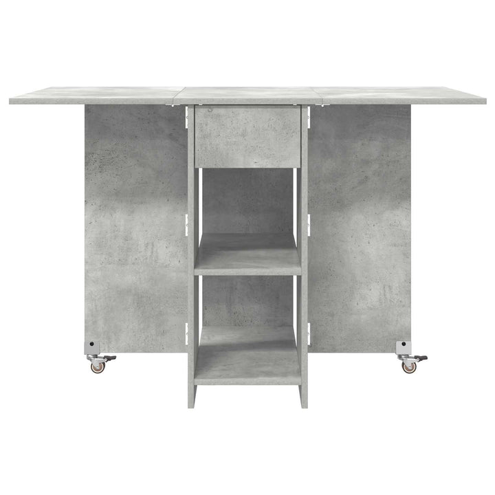 Spisebord 115 x 70 x 75 cm Konstrueret træ Betongrå Rektangulær