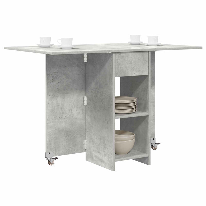 Spisebord 115 x 70 x 75 cm Konstrueret træ Betongrå Rektangulær