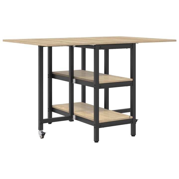 Spisebord 122 x 80 x 76,5 cm Konstrueret træ Sonoma-eg