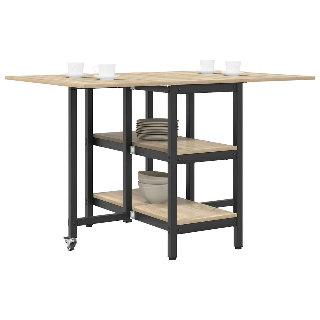 Spisebord 122 x 80 x 76,5 cm Konstrueret træ Sonoma-eg