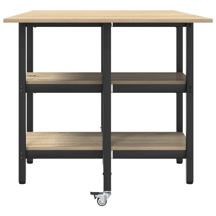 Spisebord 122 x 80 x 76,5 cm Konstrueret træ Sonoma-eg