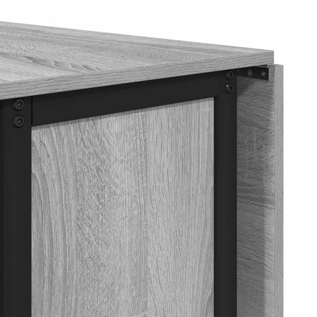 Foldbart spisebord med hjul 130 x 80 x 76,5 cm stål PB