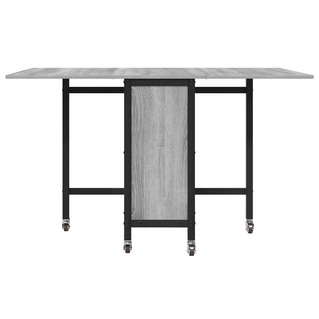 Foldbart spisebord med hjul 130 x 80 x 76,5 cm stål PB