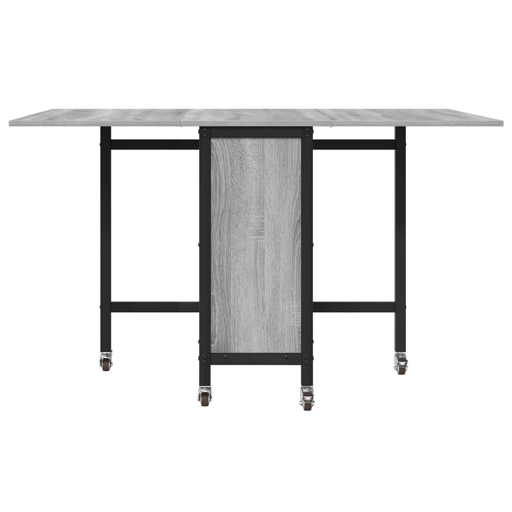 Foldbart spisebord med hjul 130 x 80 x 76,5 cm stål PB