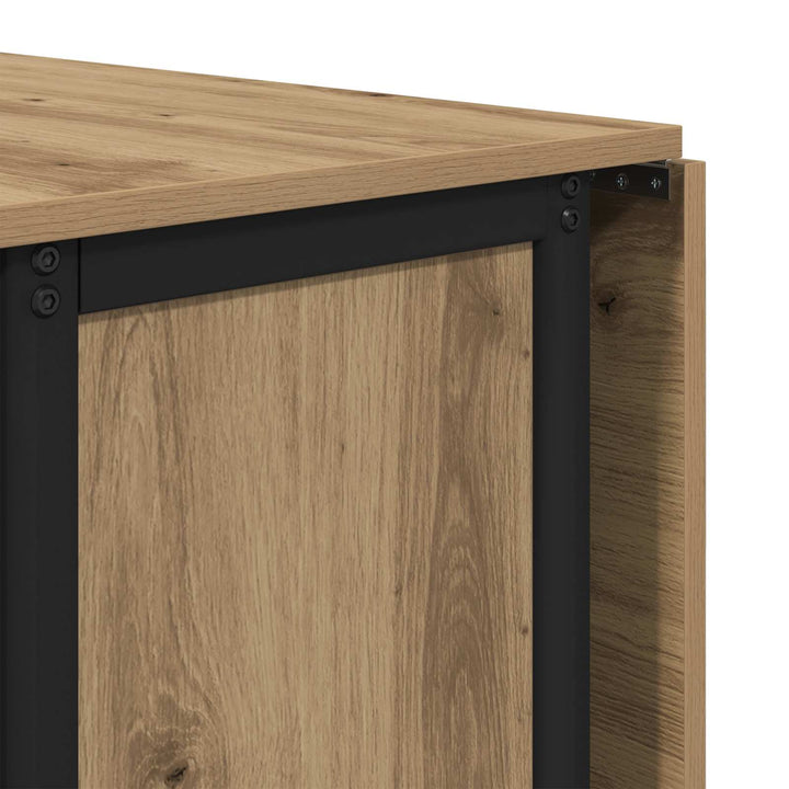 Foldbart spisebord med hjul 130 x 80 x 76,5 cm stål PB