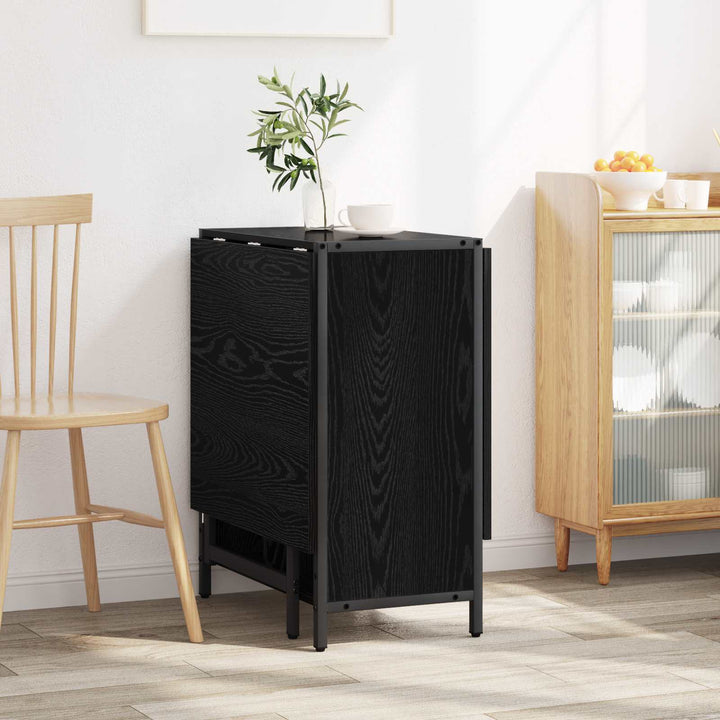 Spisebord 144 x 60 x 75 cm Konstrueret træ Sort eg Rektangulær
