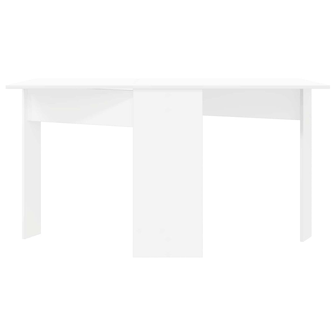 Spisebord 138 x 70 x 73,5 cm Konstrueret træ Hvid Rektangulær