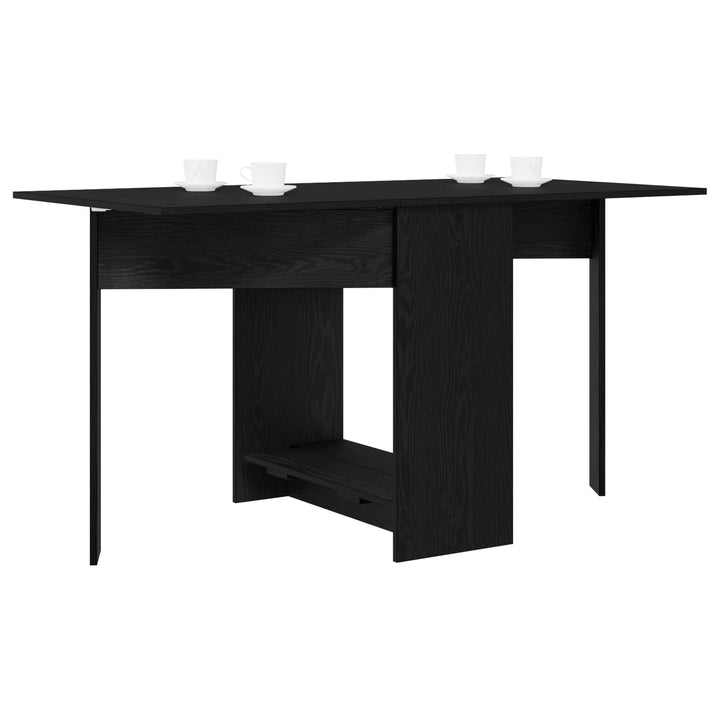 Spisebord 138 x 70 x 73,5 cm Konstrueret træ Sort eg