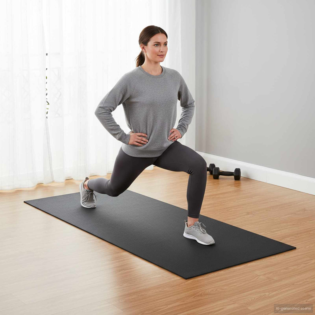 Sport Beskyttelsesmåtte Sort 150 x 75 x 0,6 cm Høj densitet PVC