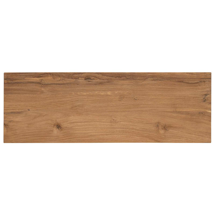 Konsolbord Naturfarvet 90 x 30 x 80 cm Massiv Teaktræ