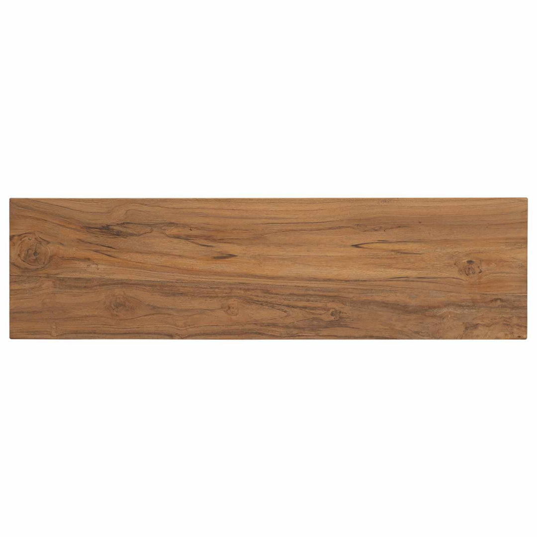 Konsolbord Naturfarvet 110 x 30 x 80 cm Massiv Teaktræ