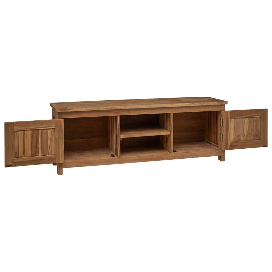 Tv-skab 110 x 30 x 40 cm Naturfarvet Massiv Teaktræ