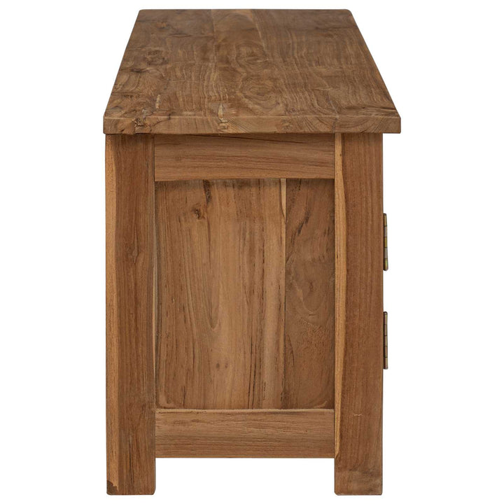 Tv-skab 110 x 30 x 40 cm Naturfarvet Massiv Teaktræ