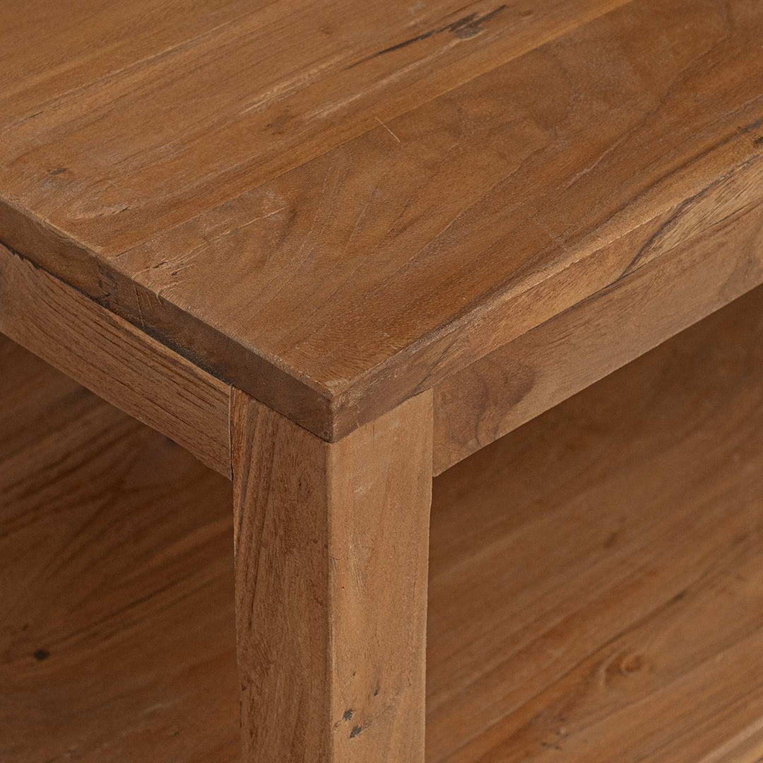 Sofabord Naturfarvet 100 x 50 x 40 cm Massiv Teaktræ