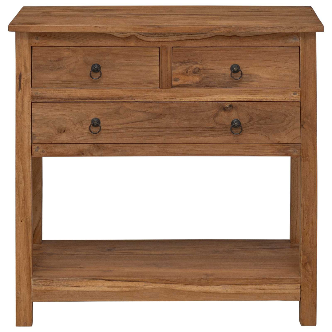 Sideboard Naturfarvet 79 x 35 x 80 cm Massiv Teaktræ