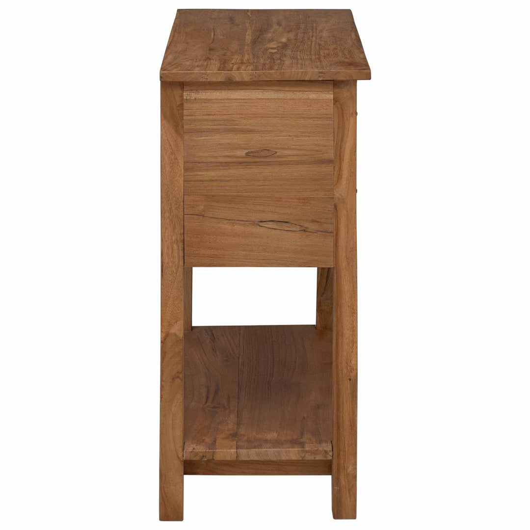 Sideboard Naturfarvet 79 x 35 x 80 cm Massiv Teaktræ