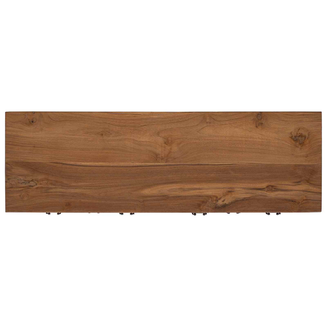 Sideboard Naturfarvet 110 x 35 x 75,5 cm Massiv Teaktræ