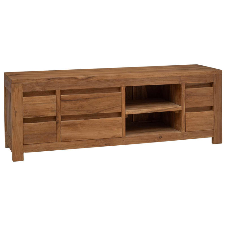 Tv-skab 110 x 30 x 40 cm Naturfarvet Massiv Teaktræ