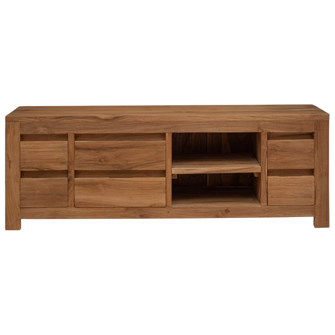 Tv-skab 110 x 30 x 40 cm Naturfarvet Massiv Teaktræ