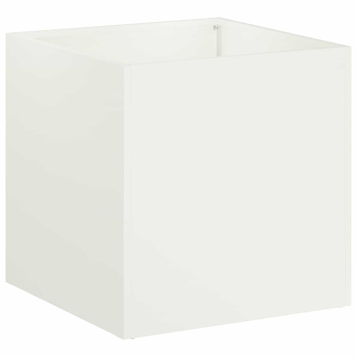 Have Blomsterkrukke 2 stk. Hvid 20 x 20 x 20 cm Koldvalset stål