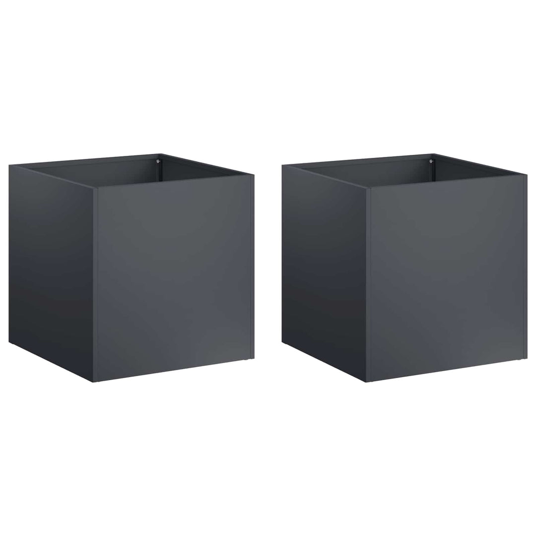 Have Blomsterkrukke 2 stk. Antracit 25 x 25 x 25 cm